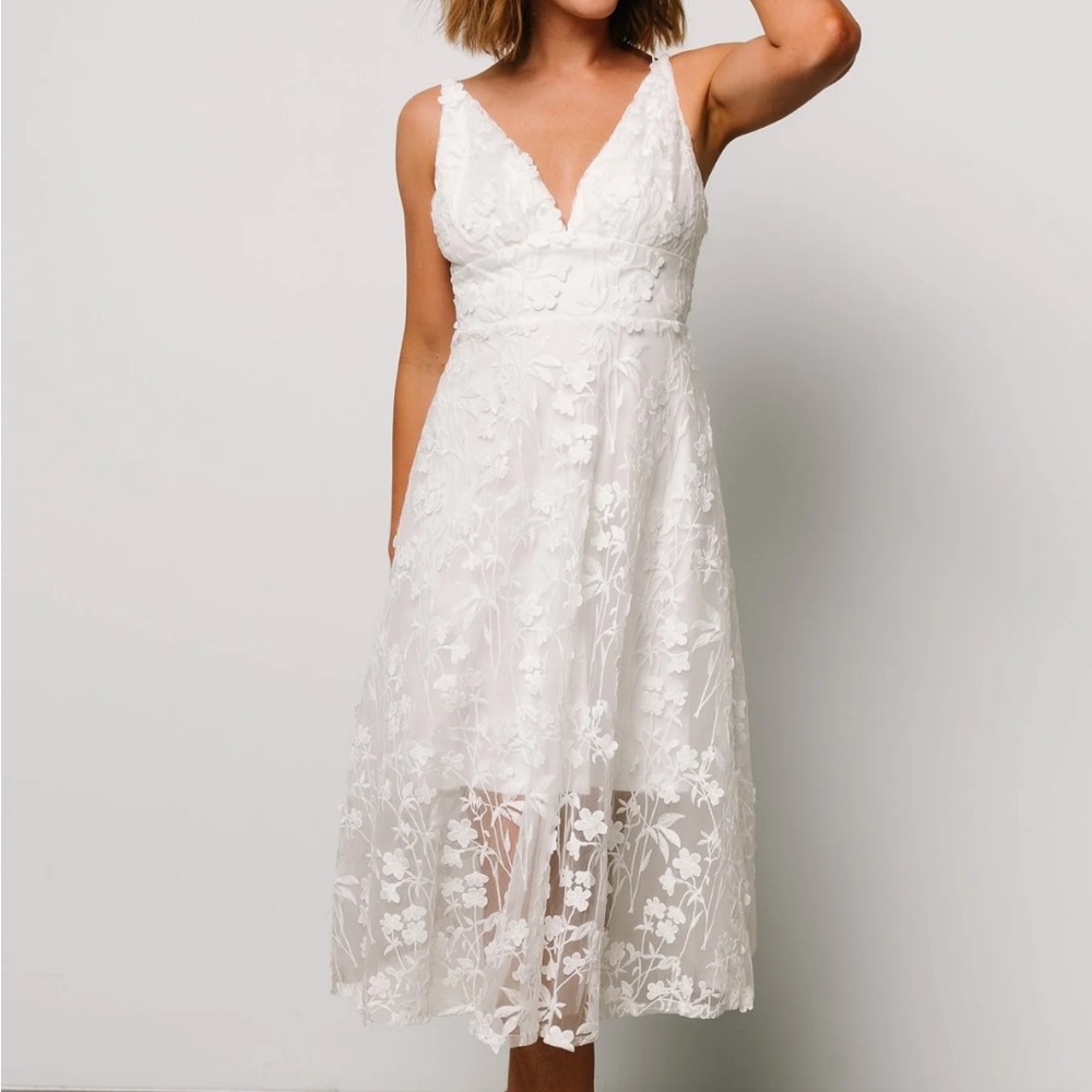 Baltic Born Larissa Midi Dress White Large